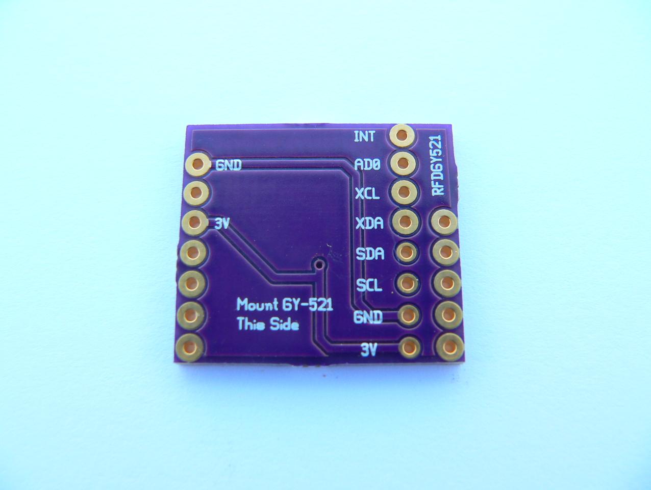 GY-521 Adapter PCB for RFduino